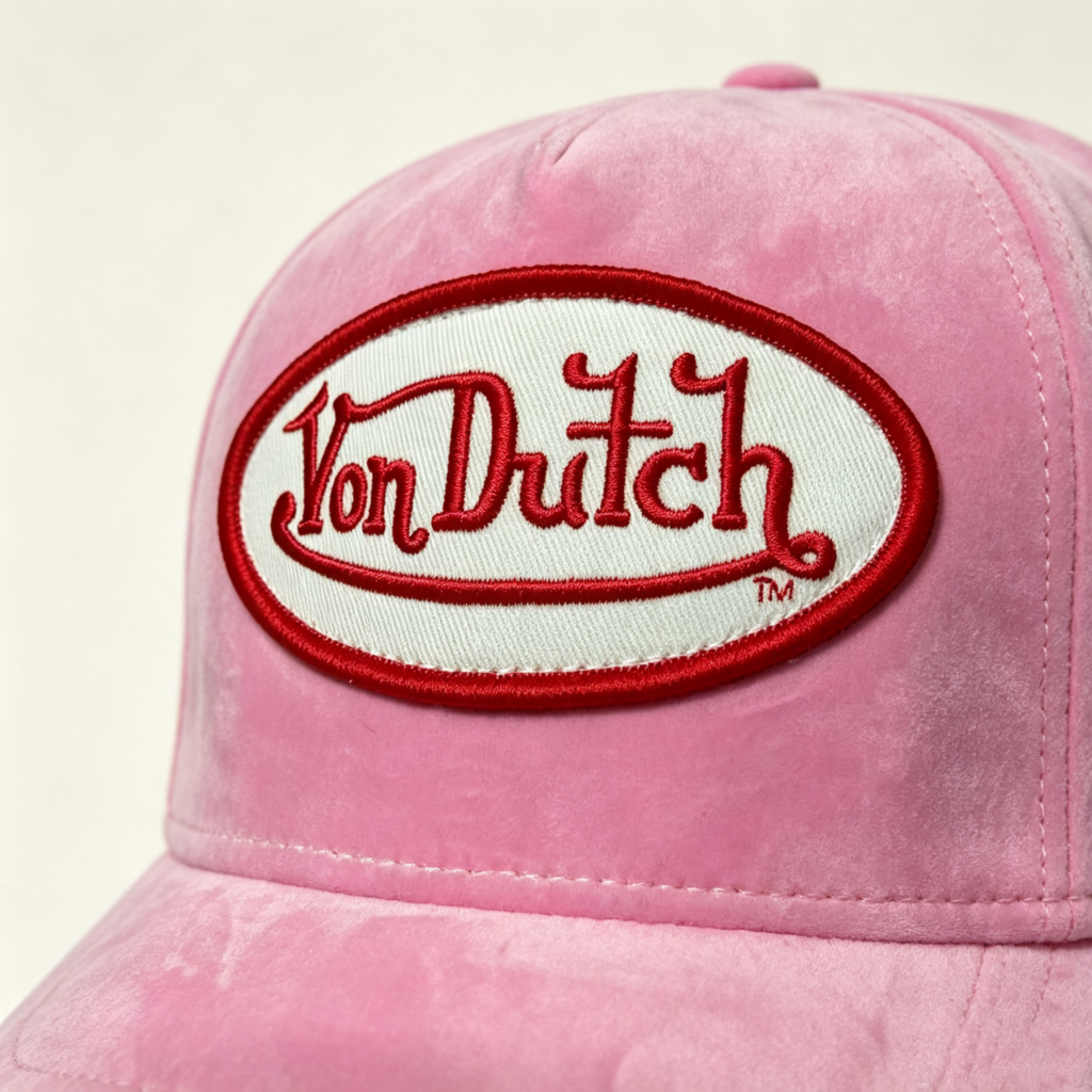 Von Dutch Cap Pink Velvet