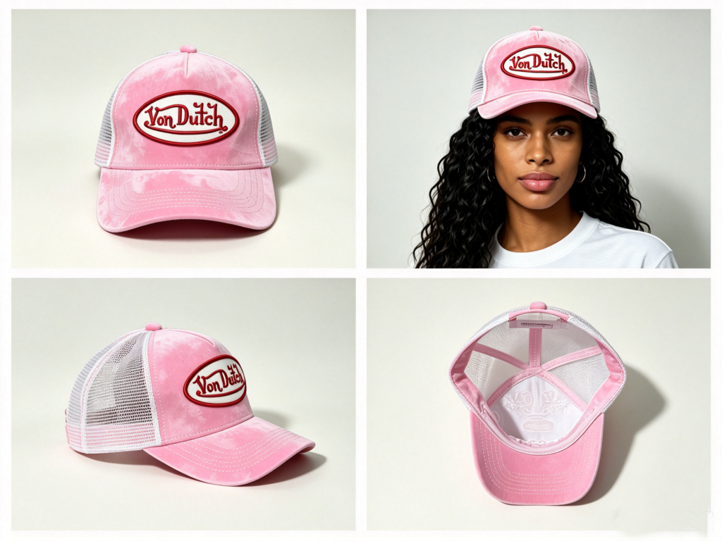 Von Dutch Cap Pink Velvet