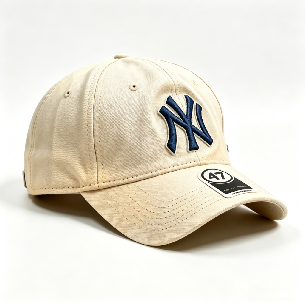 New York Yankees 47FORTY Adjustable Khaki and Blue