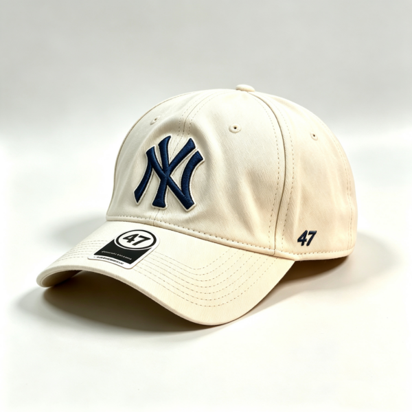 New York Yankees 47FORTY Adjustable Khaki and Blue
