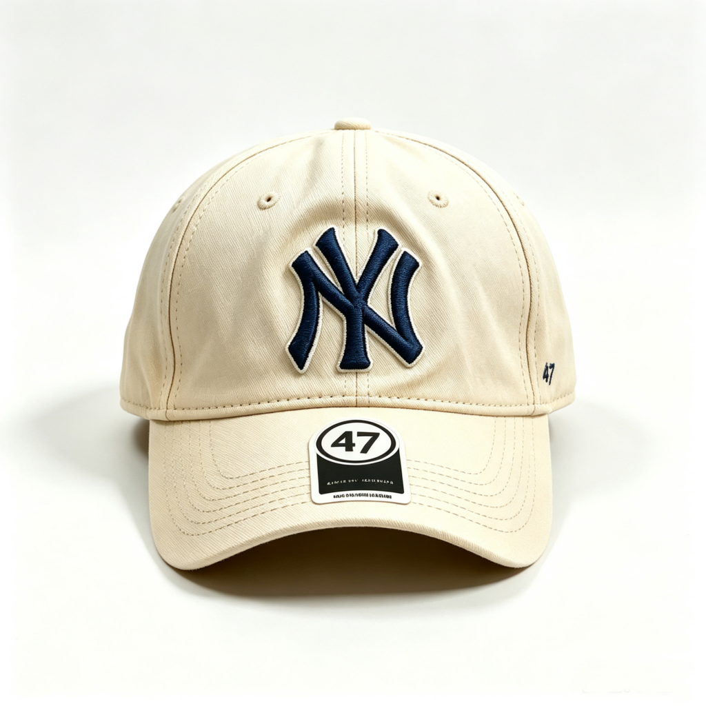 New York Yankees 47FORTY Adjustable Khaki and Blue