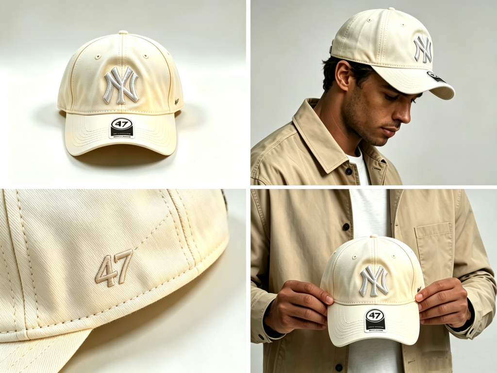 New York Yankees 47FORTY Adjustable Beige